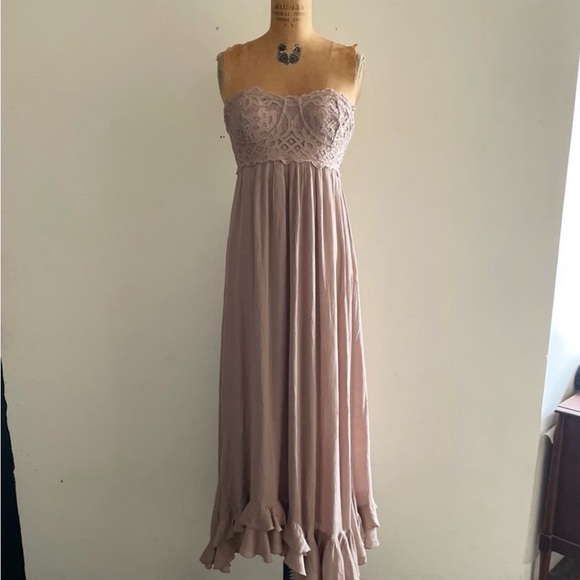 [Free People] Hazelnut Adela Corset Maxi Dress - Picture 6 of 14